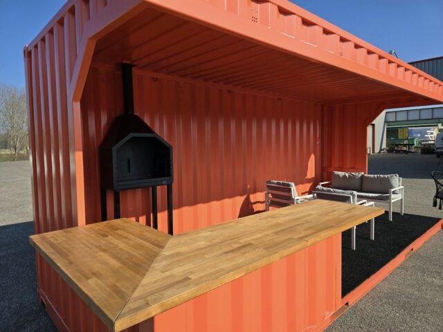 Container Cuisine d'été / Poolhouse 20 pieds - Acier Corten - Modulable et Résistant aux Intempéries_4