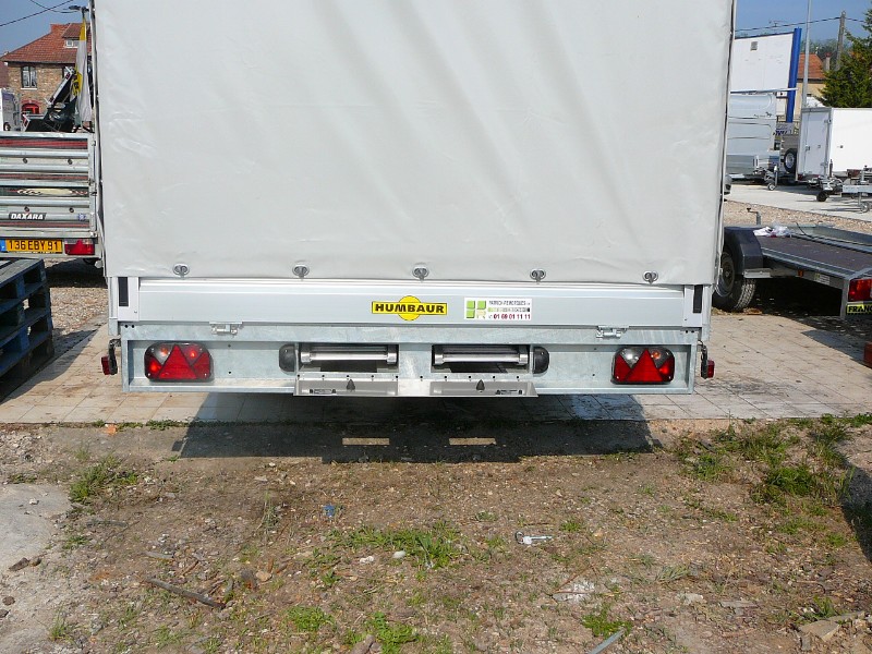 Remorque plateau 2 essieux Humbaur HT 355221 GR - roues dessous, ridelles alu, PTAC 3500 kg_4