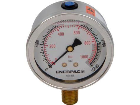 G2536L, Manomètre, 63 mm Face, Raccordement Vertical, Bain de glycérine, 1000 bar pression maximale_4