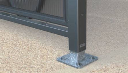 Abri vélos et motos voûte 'L' - profondeur 3 mètres - style classique - acier galvanisé et toiture en polycarbonate anti-UV_4