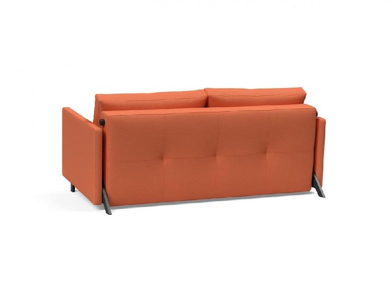 Canapé design convertible Cubed 02 Arms - Innovation Living - Lit 160x200 cm - Tissu Argus Rust_4