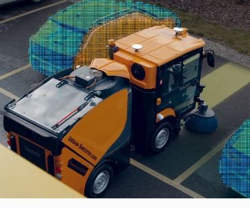 Urban-Sweeper S2.0, balayeuse électrique de voirie avec couverture environnementale 360°