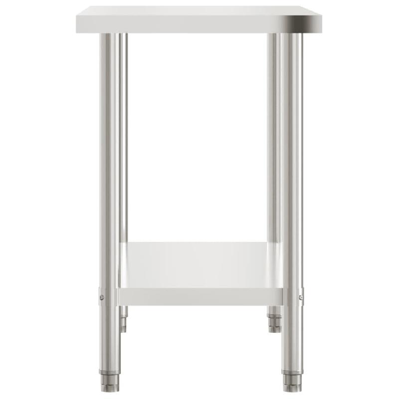 Vidaxl table de travail de cuisine 110x55x85 cm acier inoxydable 376455_4