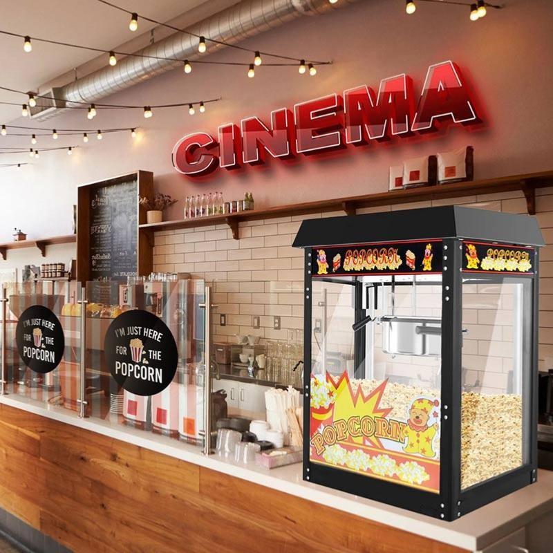 Machine à pop-corn professionnelle 1500 W 8 OZ 5 kg/h - Noire_4