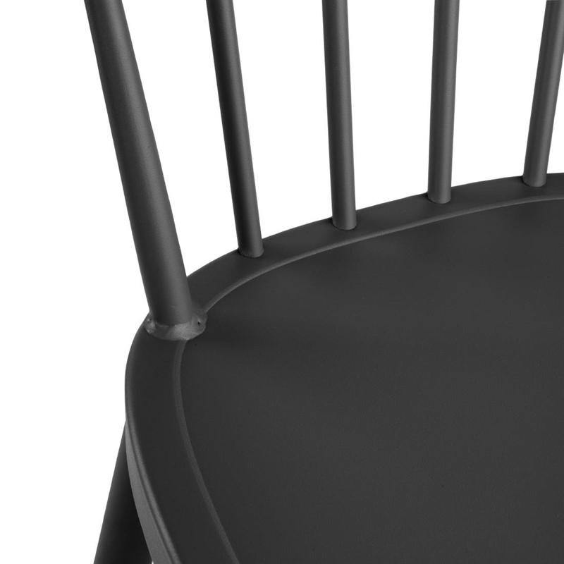 Tabourets hauts en aluminium Windsor noirs (lot de 2) | Bolero - DX688_4