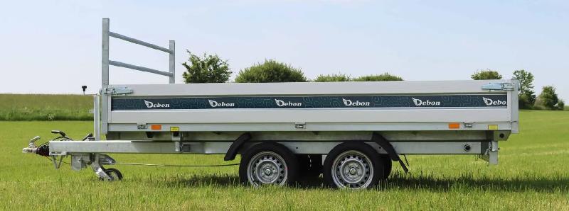 Remorque benne - 3,60 x 1,80m - 3500 kg électrique - debon pw3.6 tri-benne_4
