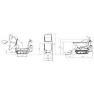 Tc120-E Evolution Line - Brouette à moteur électrique Messersi - 1200 kg - Transmission électrique et chenilles innovantes_4