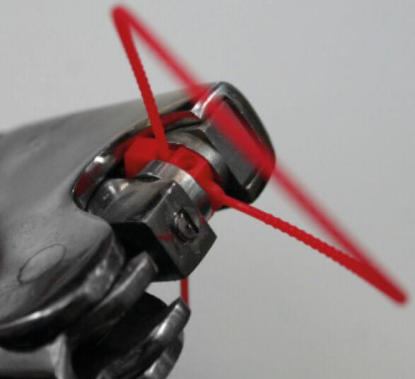 Scellé PP à tige crantée ronde - Longueur 167mm-Tige Ø1.2mm - Rouge_4