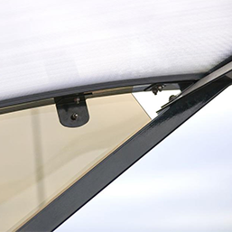 Abri vélos 1/2 lune robuste - Capacité 6 vélos - Structure en acier et toiture anti-UV_4