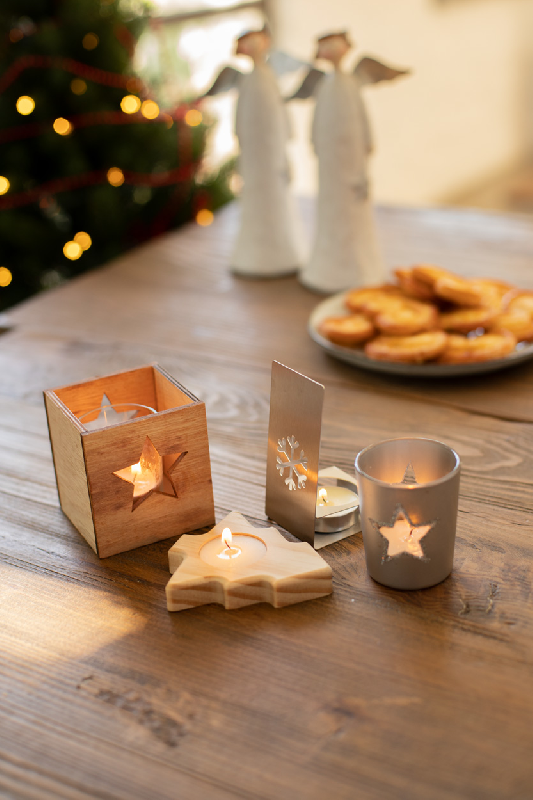 Bougie de Noël - Bougeoir naturel inclus - 37g_4