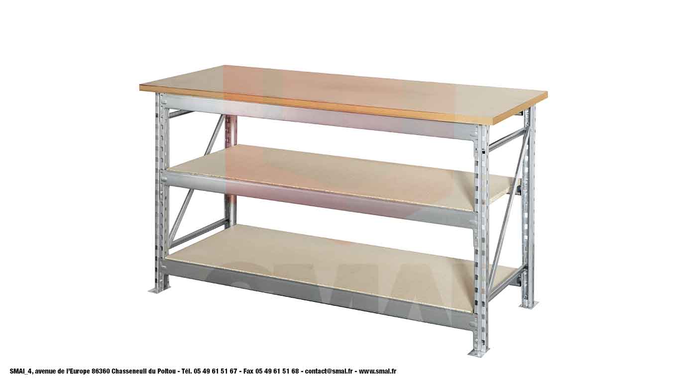 Rayonnage mi-lourd SMAI - robuste et polyvalent pour réserve, atelier, logistique - Profondeur 500 à 1200 mm - Hauteur jusqu'à 5400 mm_4