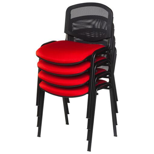 Chaise visiteur neuf - LENA - dossier résille - empilable - différentes couleurs disponibles_4