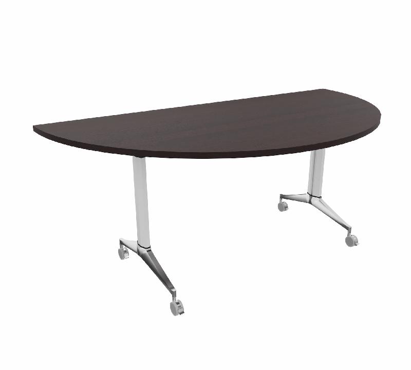 Table de réunion ½ lune Net - Mobel Linea - Blanc, Wenge_4