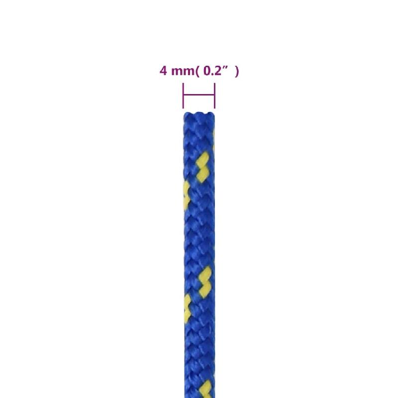 Vidaxl corde de bateau bleu 4 mm 250 m polypropylène 152436_4
