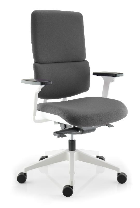 Fauteuil de bureau Wi Max avec coque blanche - Sokoa. - Non, Gris 081_4