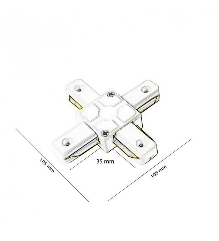 Connecteur type X pour rail renforcé - réf CONMONOXN - thermoplastique ignifugé - certifications CE et ROHS_4