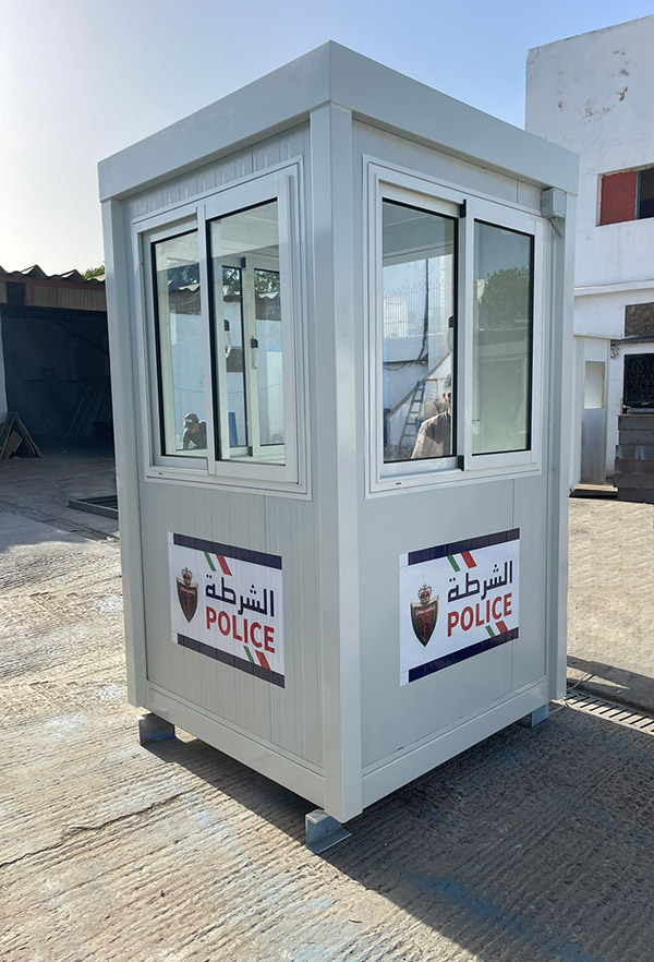 Guérite préfabriquée pour la surveillance des sites