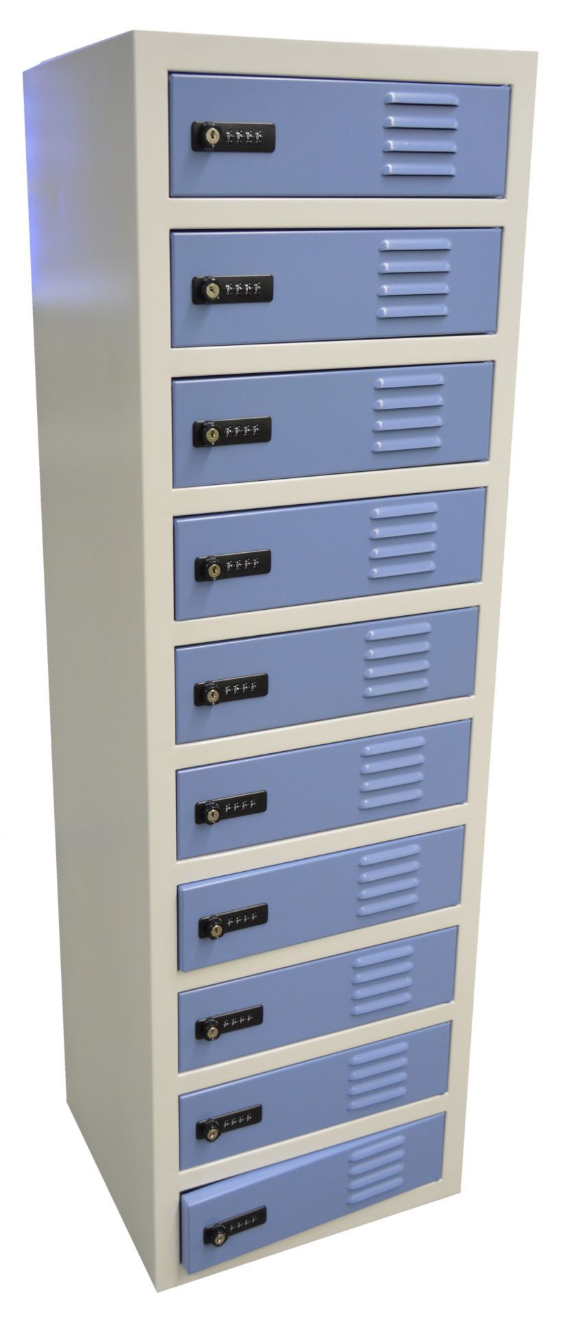 Station de stockage casiers individuels - aralocker 10 - armoire de rechargement - dimensions h*l*p : 1300 * 400 * 450_0