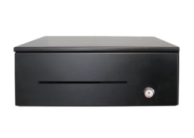 Tr345 - Tiroir caisse Oxhoo - acier avec fente pour chèques, 6 compartiments billets et 8 pièces amovibles - 345 x 422 x 130 mm_4