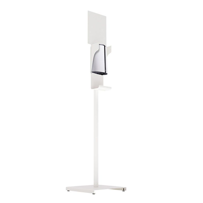 Station de désinfection des mains sanimains automatique - adzeo sas - dimensions : 380 × 380 × 1630 mm_4