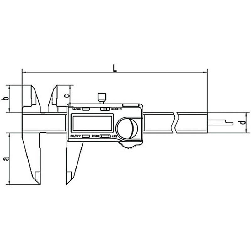 Pied à coulisse digital qualité PRO - 200 mm - grand afficheur 0,01 mm - sortie mini USB - becs croisés_4