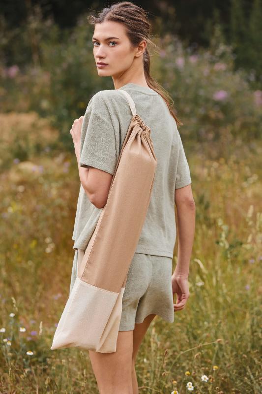 Sac porte-tapis pour Yoga en coton - Réf: KI0753 - Marque Kimood - 220 g/m²_4