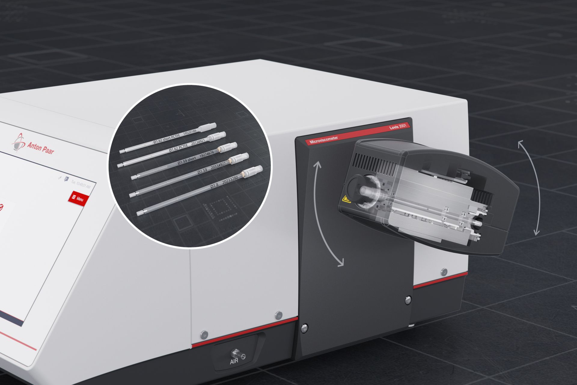 Viscosimètre à bille roulante et tombante : Lovis 2001 Paillasse / Module_3