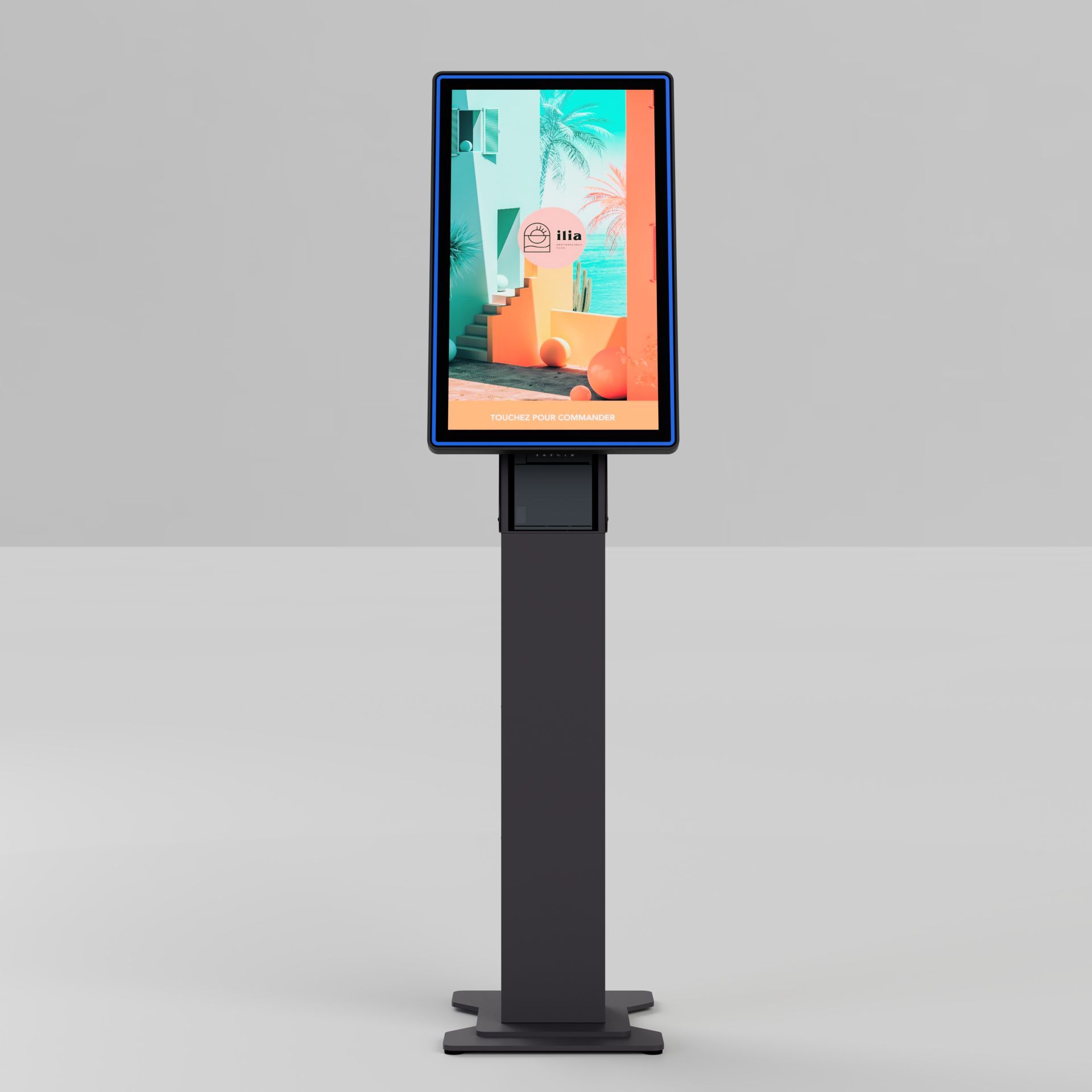 Borne de paiement au sol Ready4Pos 27 pouces Android NFC - Écran tactile avec imprimante thermique intégrée_4