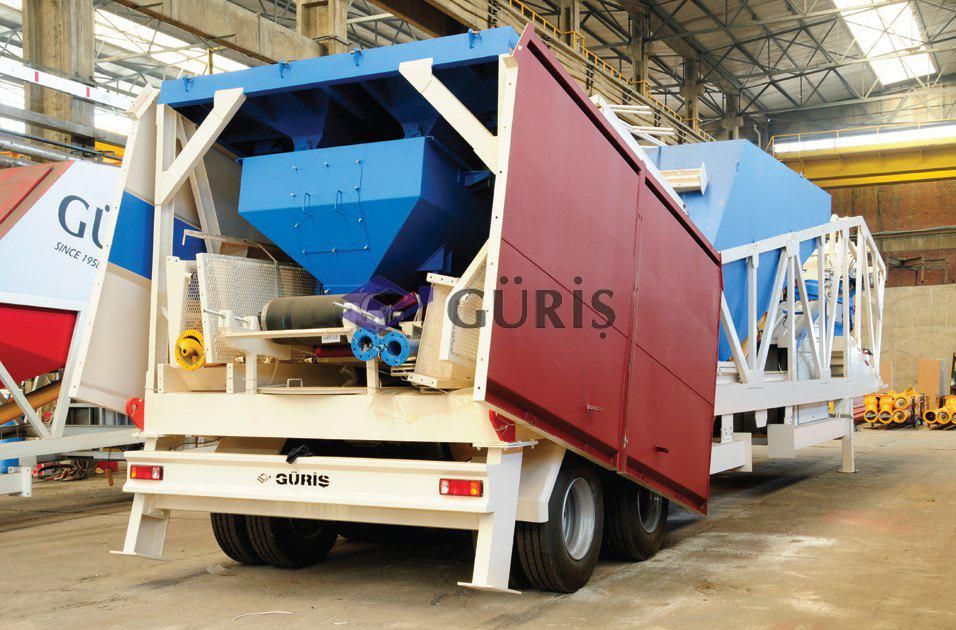 Centrale à béton mobile GMP 100 CT - Guris - capacité 100 m3/h - mélangeur twin shaft_4