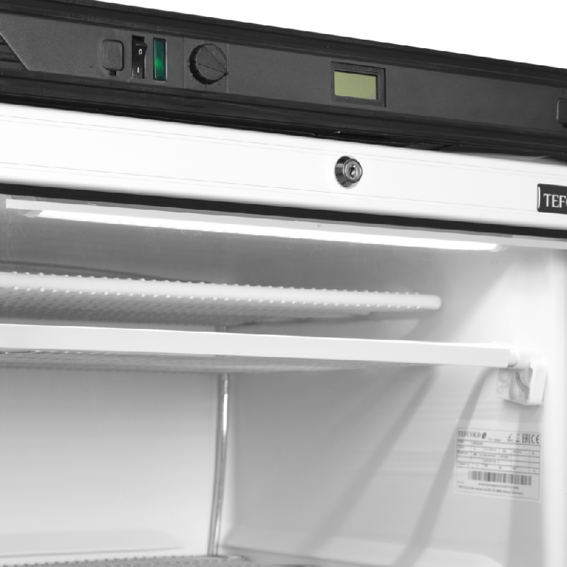 Congélateur vertical de vitrine Statique L.595mm 270L ext.Blanc TEFCOLD_4