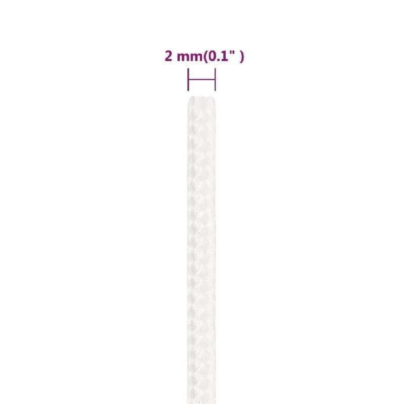 Vidaxl corde de bateau blanc complet 2 mm 250 m polypropylène 152532_4