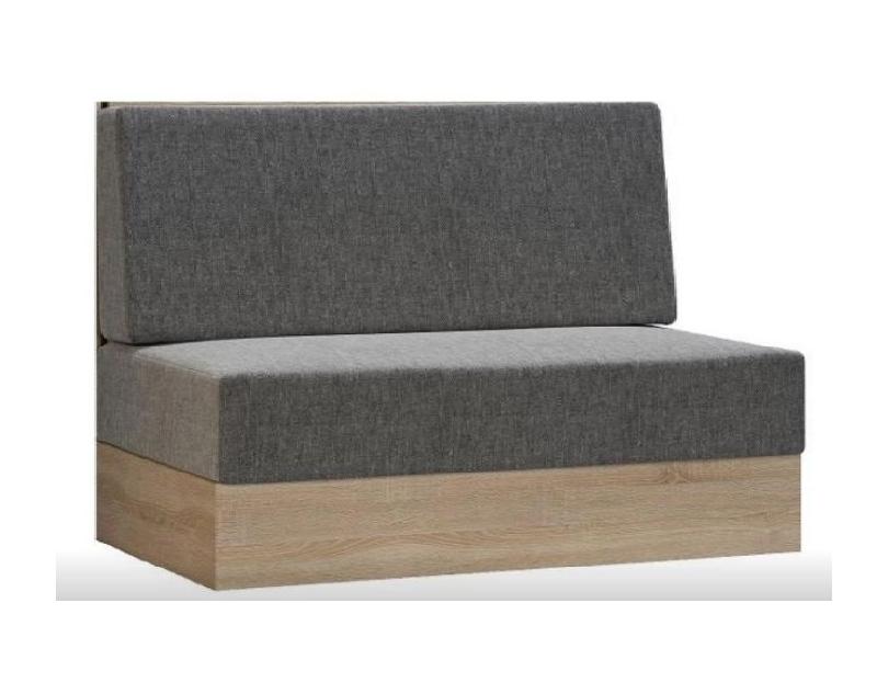 Armoire lit escamotable Dynamo Sofa - canapé chêne microfibre gris - couchage 140x200 cm_4