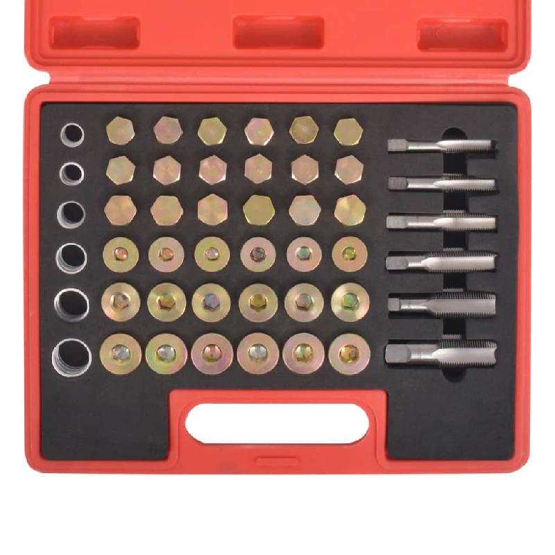 Vidaxl kit de réparation de filetage de bouchon de vidange d'huile 210176_4