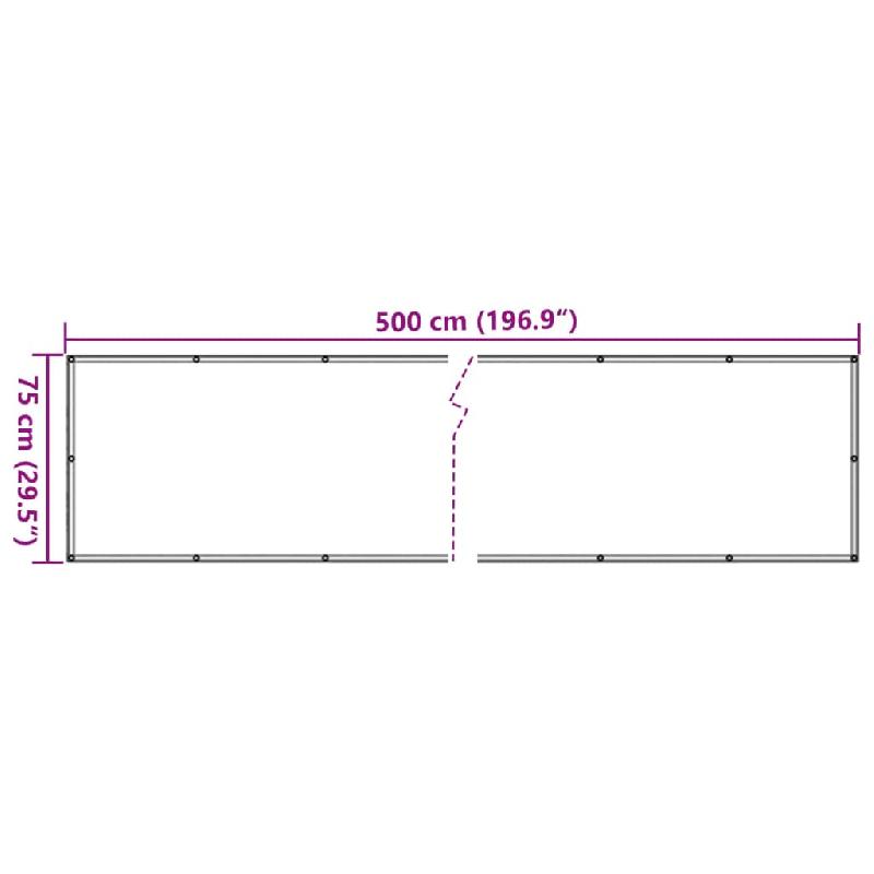 Vidaxl écran d'intimité de jardin blanc 500x75 cm pvc 4005398_4