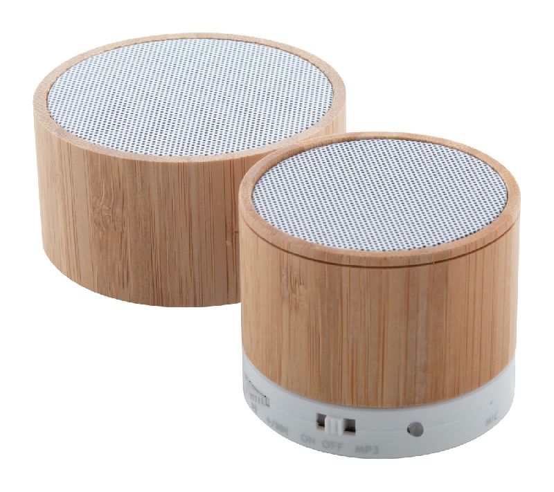 Enceinte Bluetooth en bambou - Fonction mains libres - Radio FM - Batterie rechargeable intégrée_4