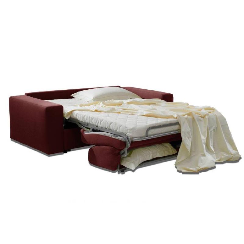Canapé-lit convertible Dreamer Express - Sommier à lattes 120 cm - Microfibre bordeaux - Matelas 16 cm inclus_4