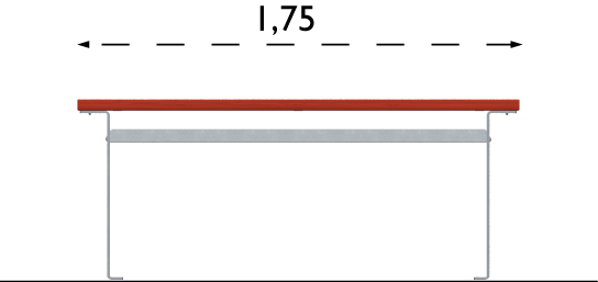 Table publique Birka réf 8003221 - Hags - Montage en 1h, dimensions 1760x490x720 mm_4
