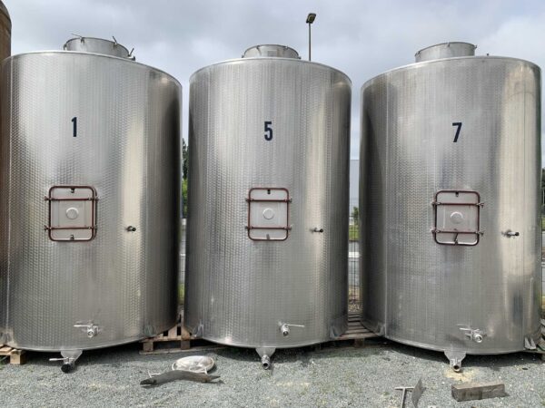 Cuve inox 95hl d'occasion - Atelier Fd MAS - fond plat, Ø2000, hauteur 3500, porte rectangle_4