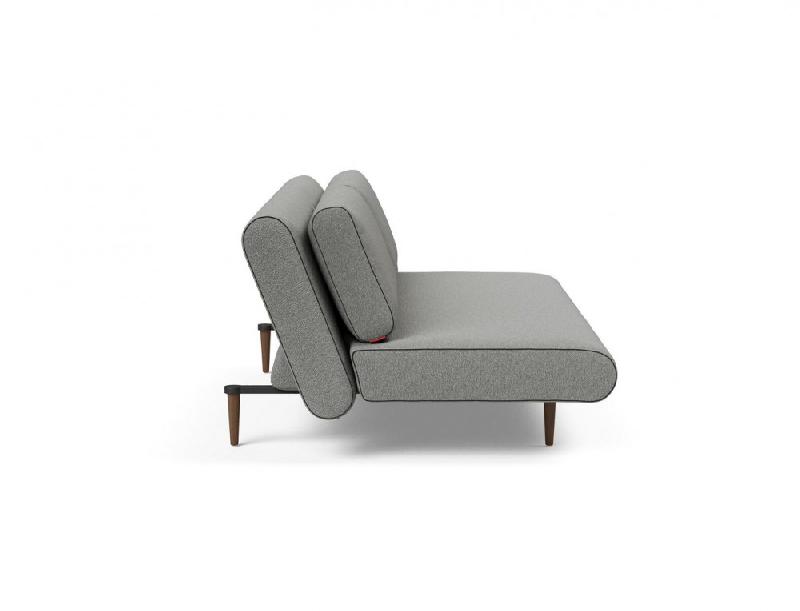 Innovation Living Canapé lit design Unfurl Lounger convertible 200x140 cm - Tissu bouclé Ash Grey - Style années 50-60_4
