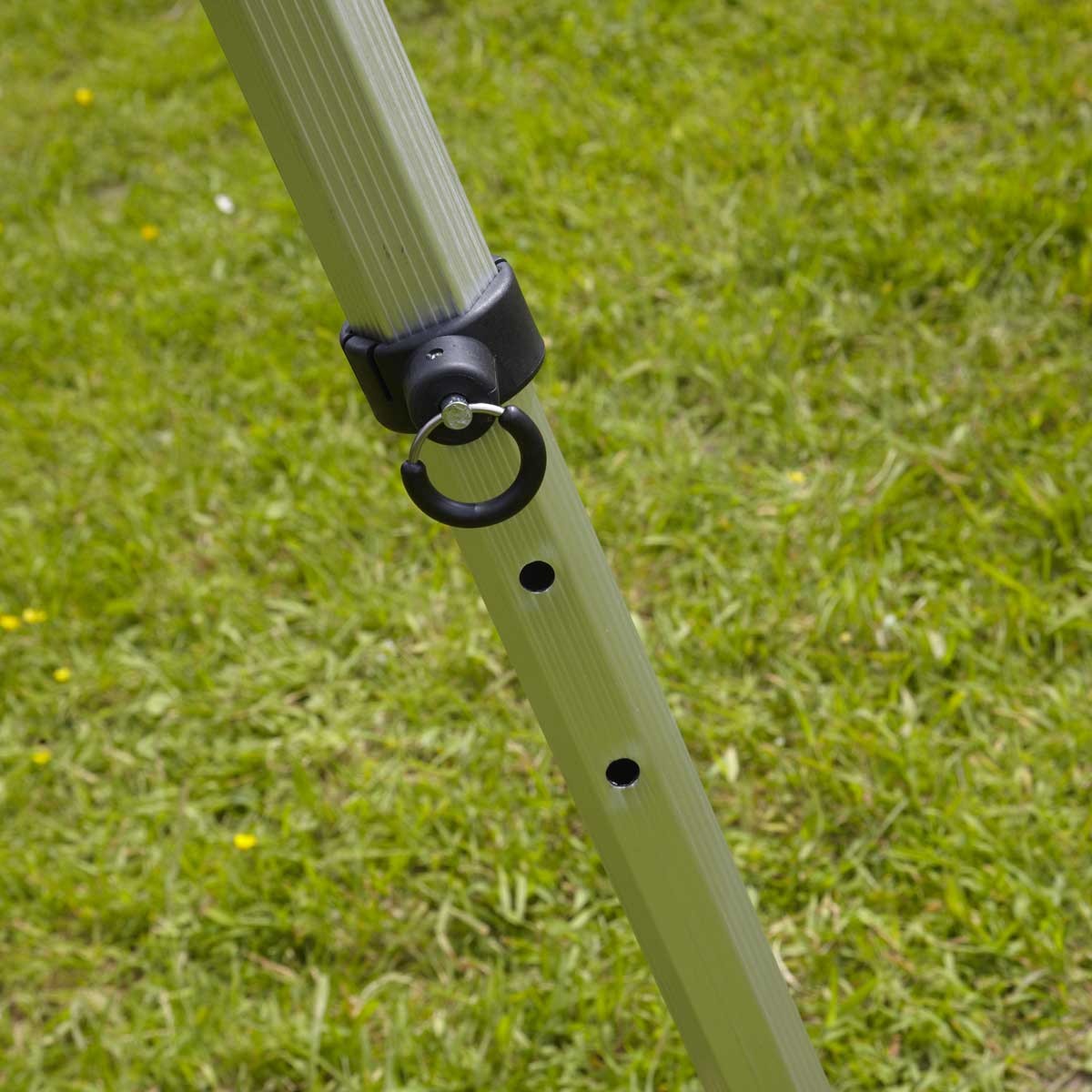 Tente pliante 3x3m - Aluminium 40mm - Toit vert 300g/m² imperméable et anti-UV_4