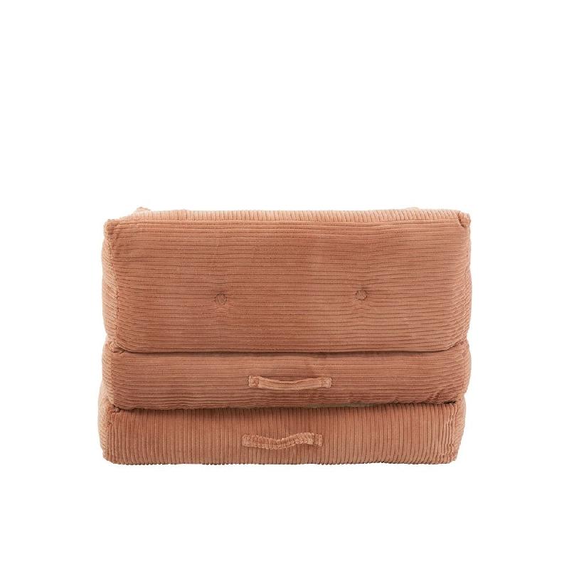 Fauteuil convertible Charlene rose - coton, velours côtelé et mousse - design scandinave_4