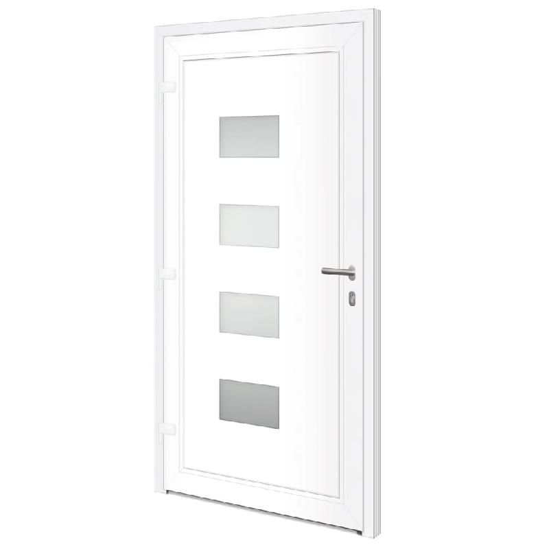 Vidaxl porte d'entrée anthracite 100x200 cm aluminium et pvc 3157071_4