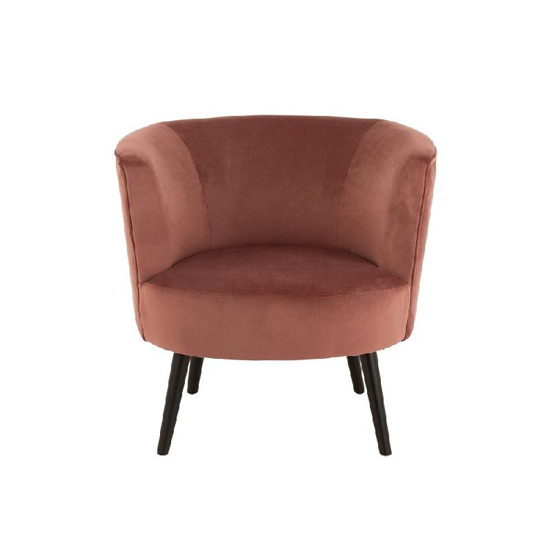 Fauteuil Dulzura textile et bois - Antique rose - Design élégant, structure bois et revêtement textile_4