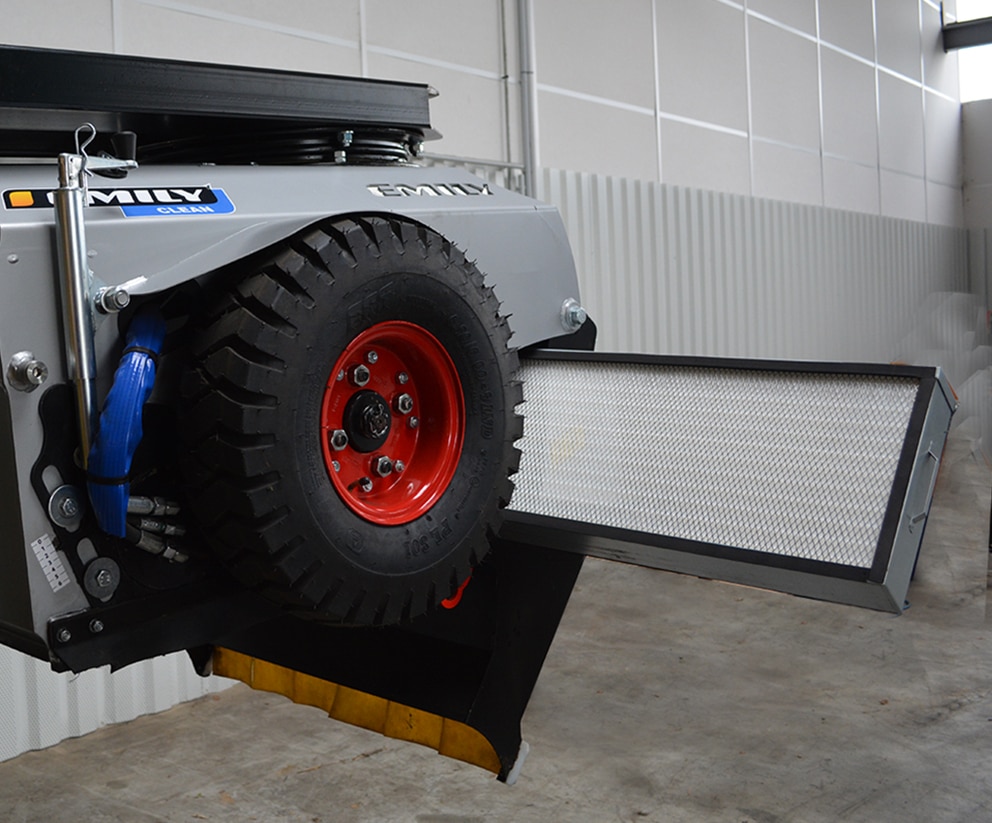 Balayeuse ramasseuse industrielle sans connexion star'clean pour chariot élevateur - emily clean_4