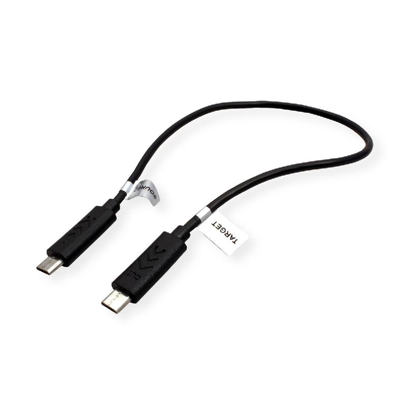 ROLINE Câble chargeur USB 2.0, Micro B - Micro B, M/M, noir, 0,3 m_4