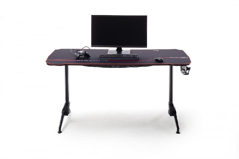 Bureau assis debout électrique réglable en hauteur - Plateau bois imitation carbone 160x60 cm - DX Racer Gaming 5_4