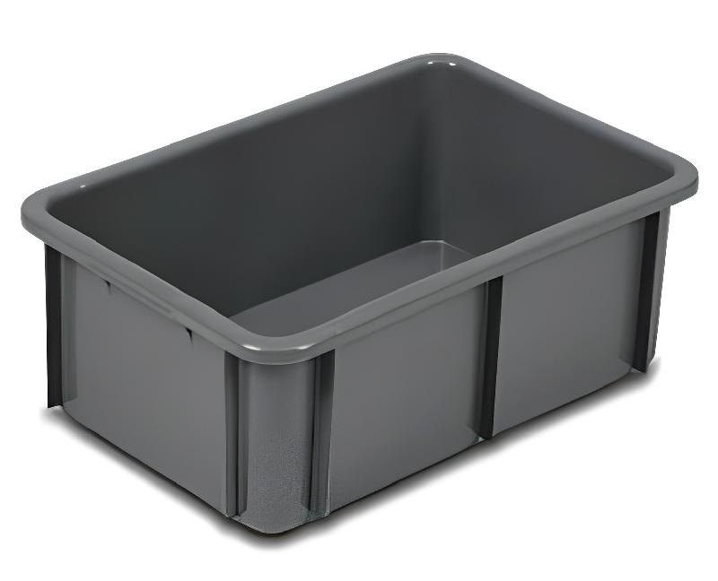 Bac de manutention - Lot de 10 - Polyéthylène - Blanc ou gris - Résistant aux chocs et UV_4