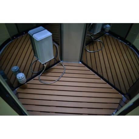 Cabine de douche hammam Lutèce® - 80x80 cm - Panneau digital, hydromassage, LED, Bluetooth et USB_4