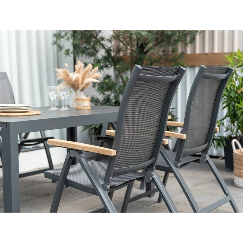 Fauteuil de jardin inclinable essence 71,1x61,9x107,1cm – MTF – aluminium et teck – 2nab3129_4