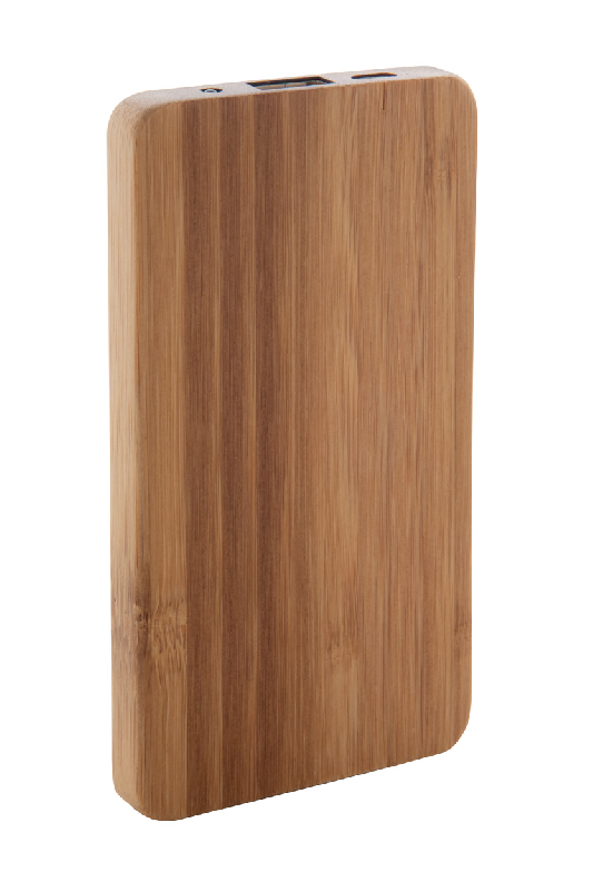 Power bank en bambou - batterie 4000 mAh avec câble micro USB - couleur naturelle_4
